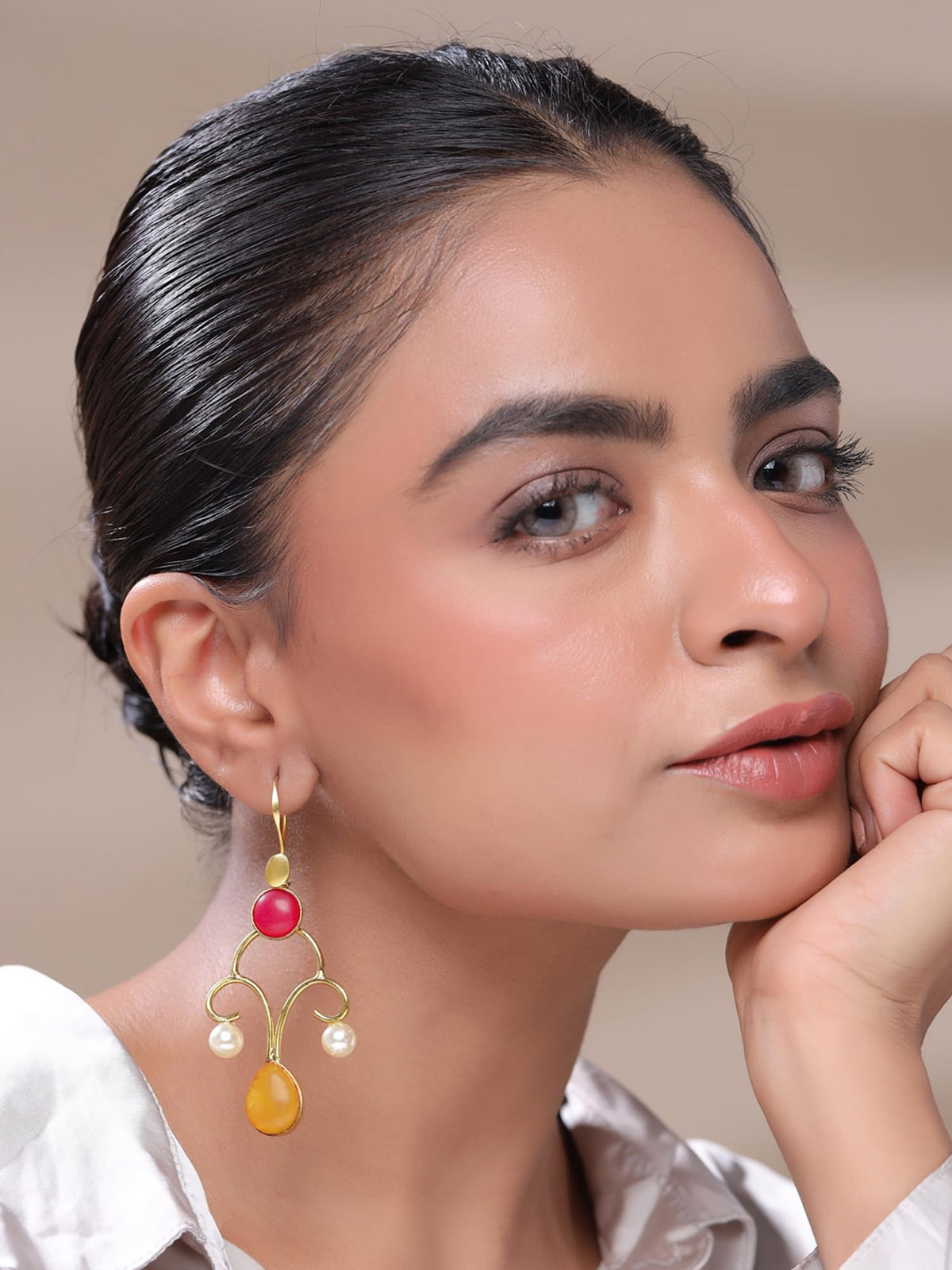 Yellow Chimes Dangler Earrings - Sophisticated for Anniversaries
