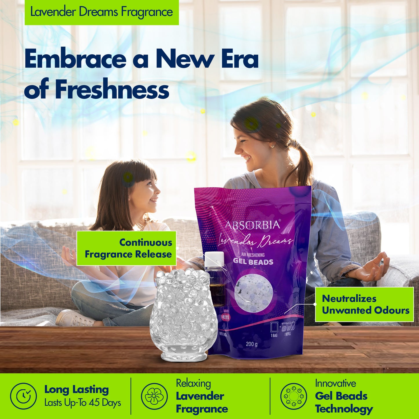 Absorbia Gel Beads Air Freshener - Home decoration