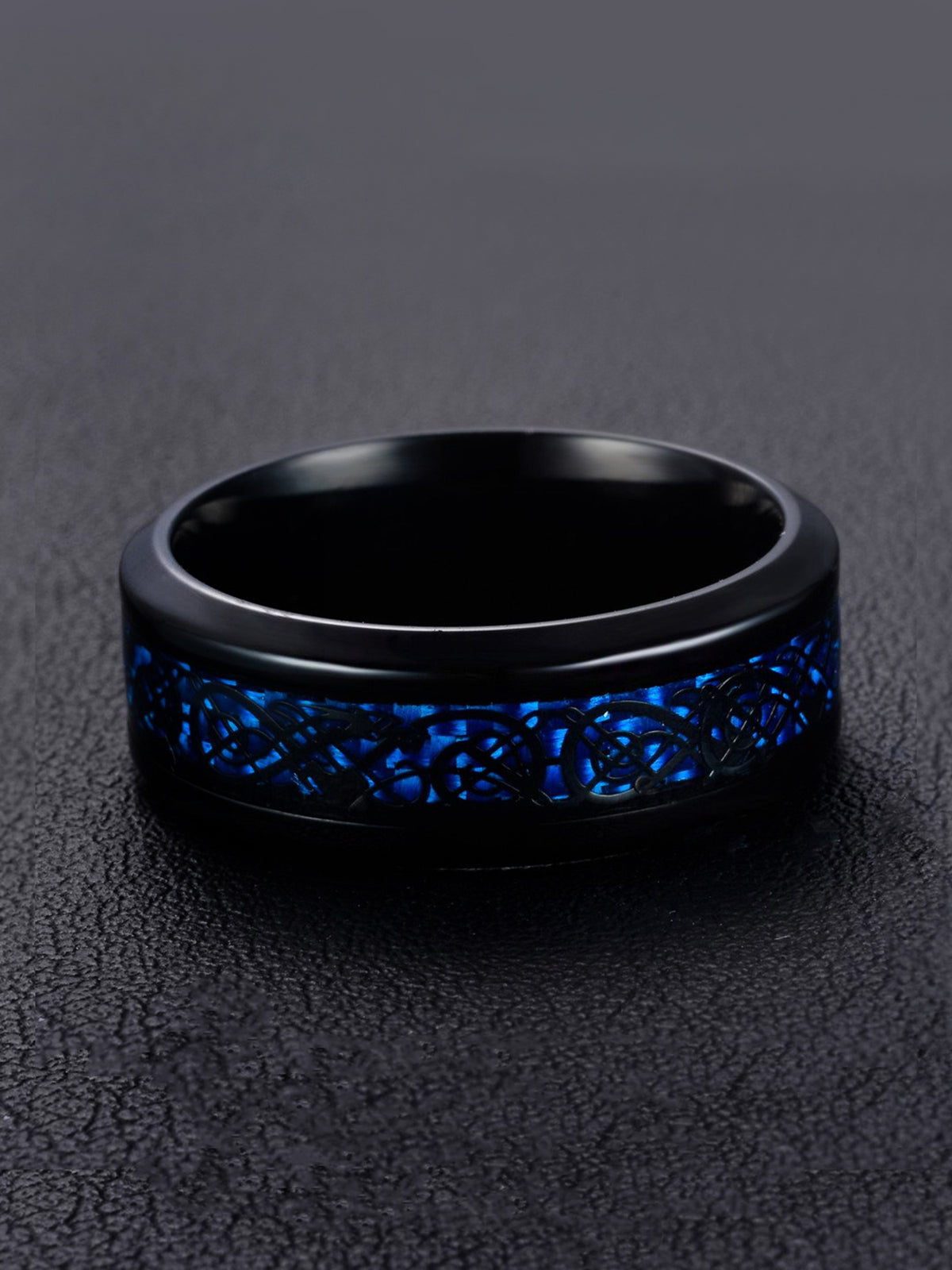 Yellow Chimes Black Ring - Men's Fashion Accessory