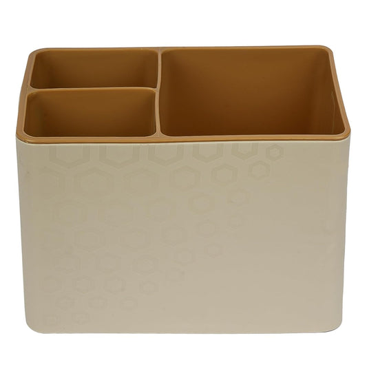 Kuber Industries sandy brown cutlery organizer - clutter-free kitchen