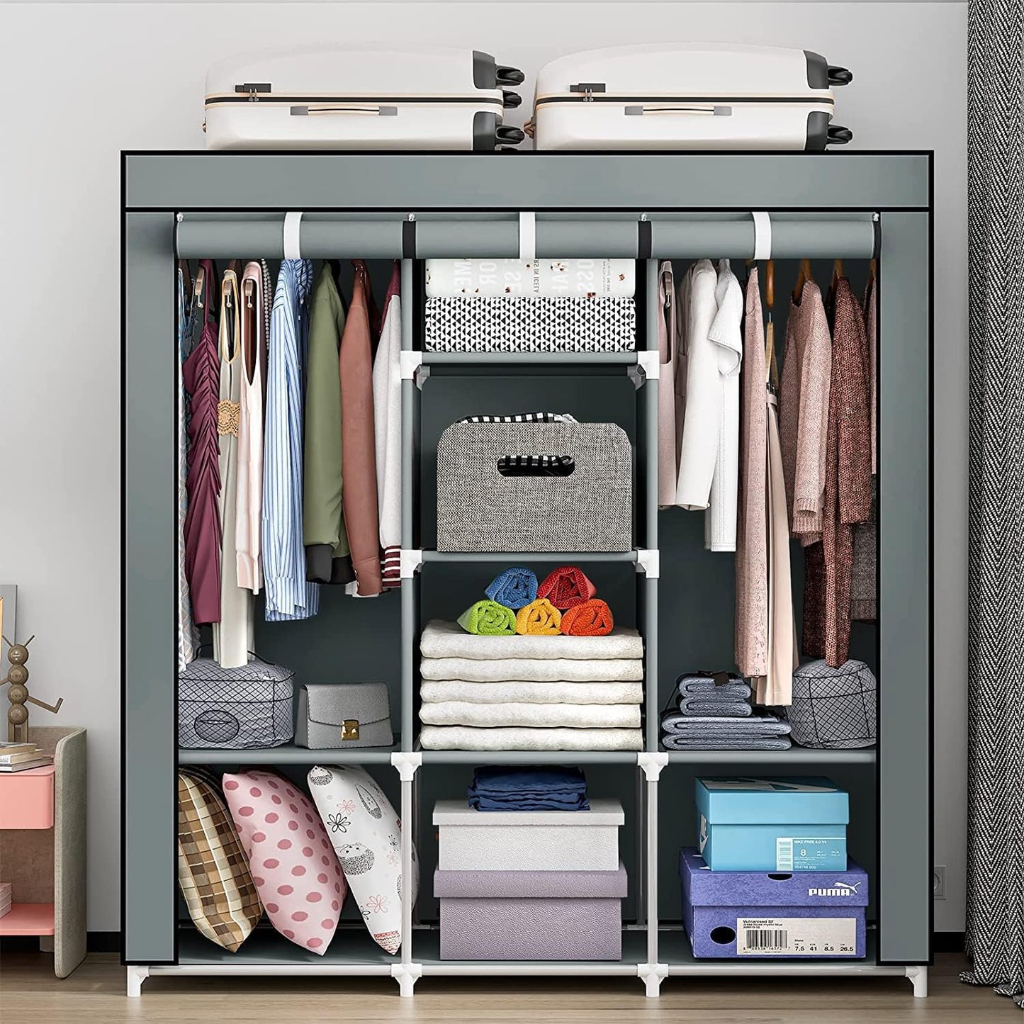 Kuber Industries Foldable Wardrobe - Bedroom storage solution