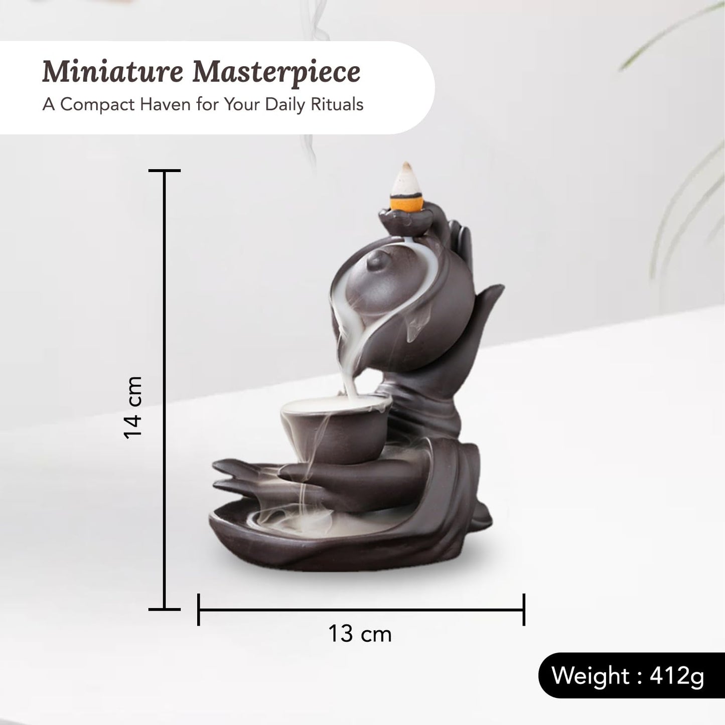 Ekhasa ceramic dhoop holder - living room decor