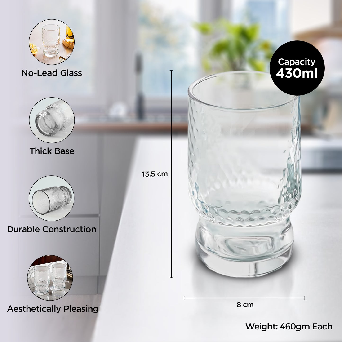 The Better Home drinking glass set - home use