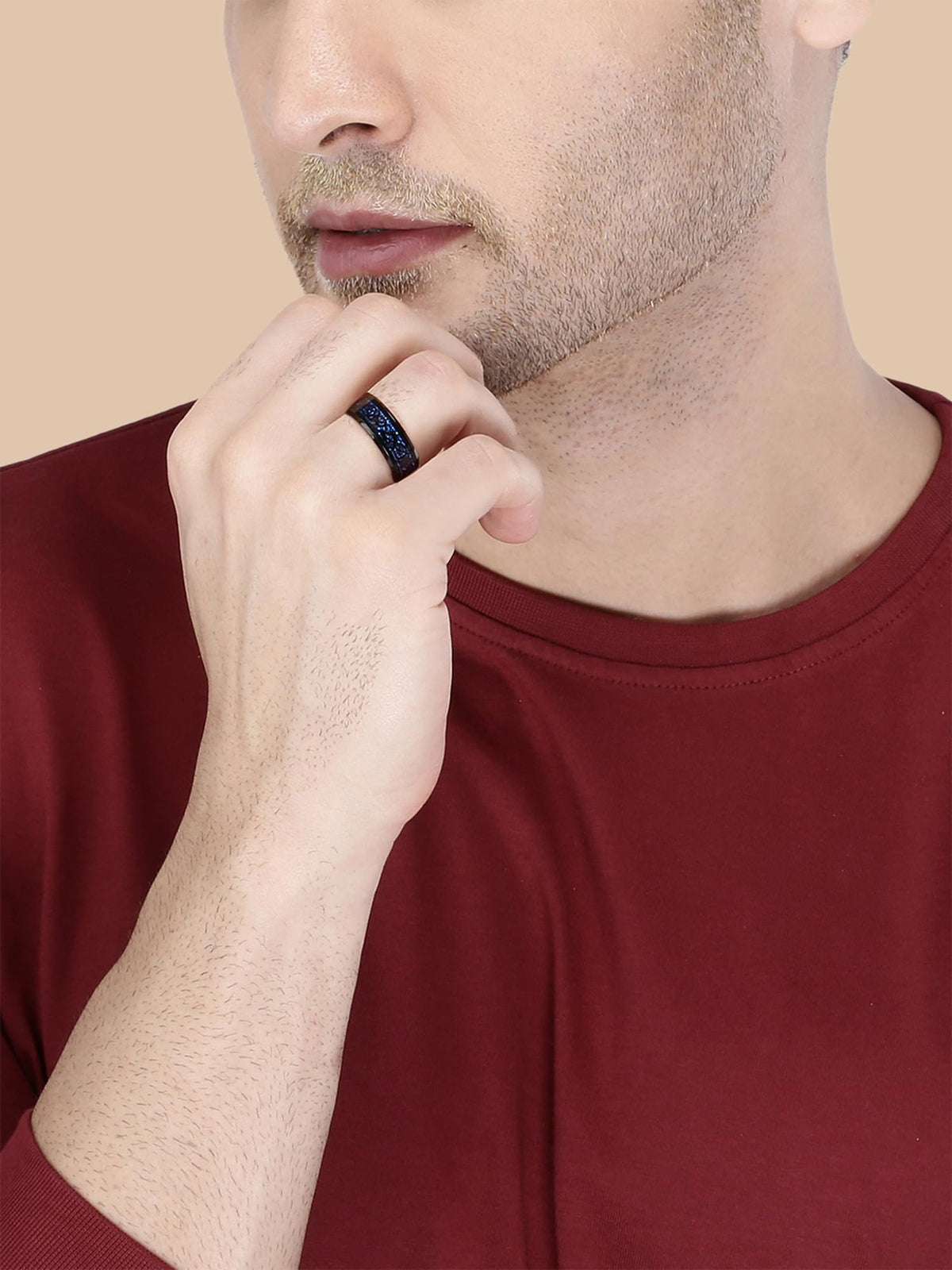 Yellow Chimes Stainless Steel Ring - Ideal gift for men