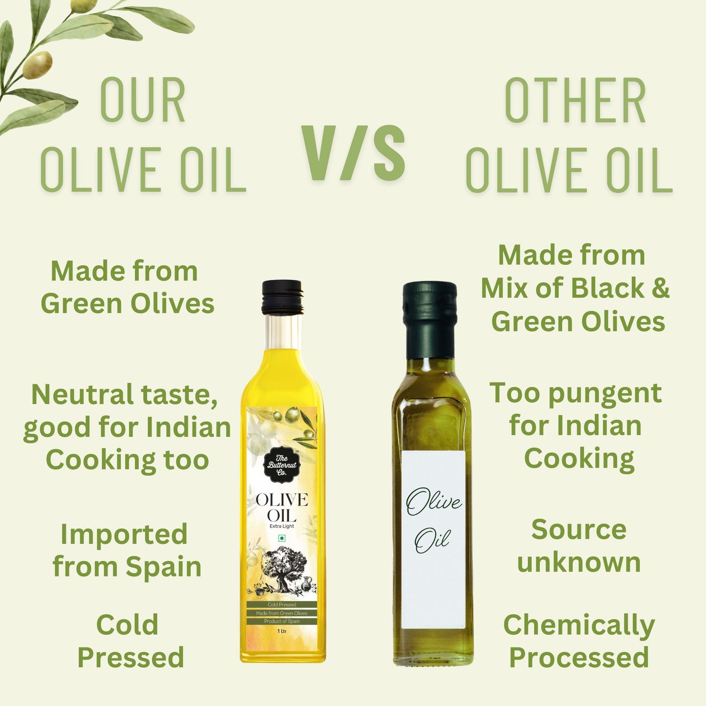 The Butternut Co. Olive Oil - Perfect for Sautéing