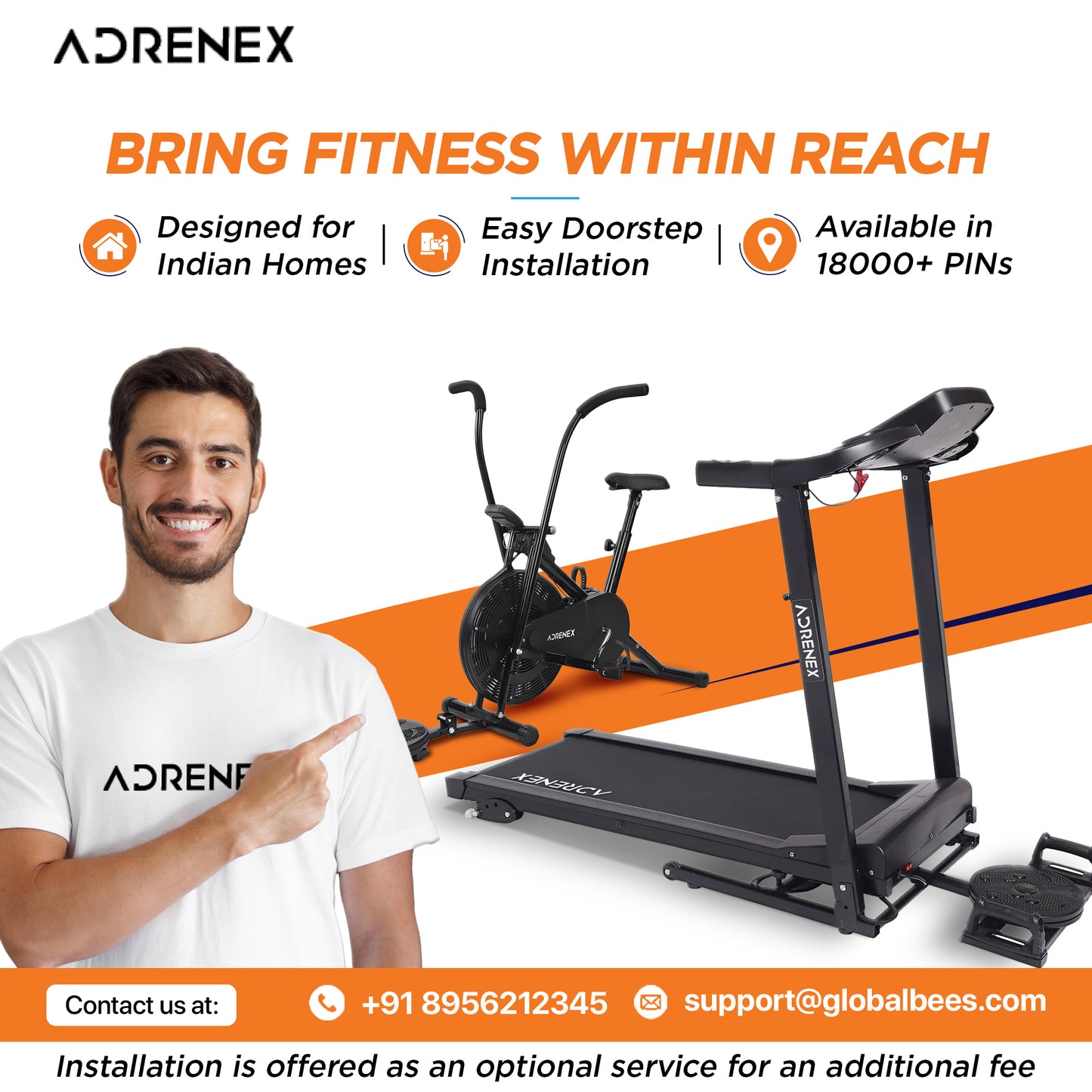 Reach treadmill - compact for home workouts