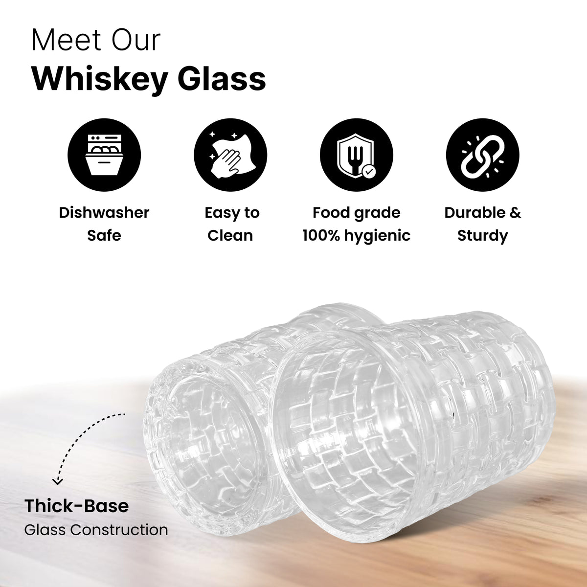 UMAI whiskey glasses - dishwasher safe convenience