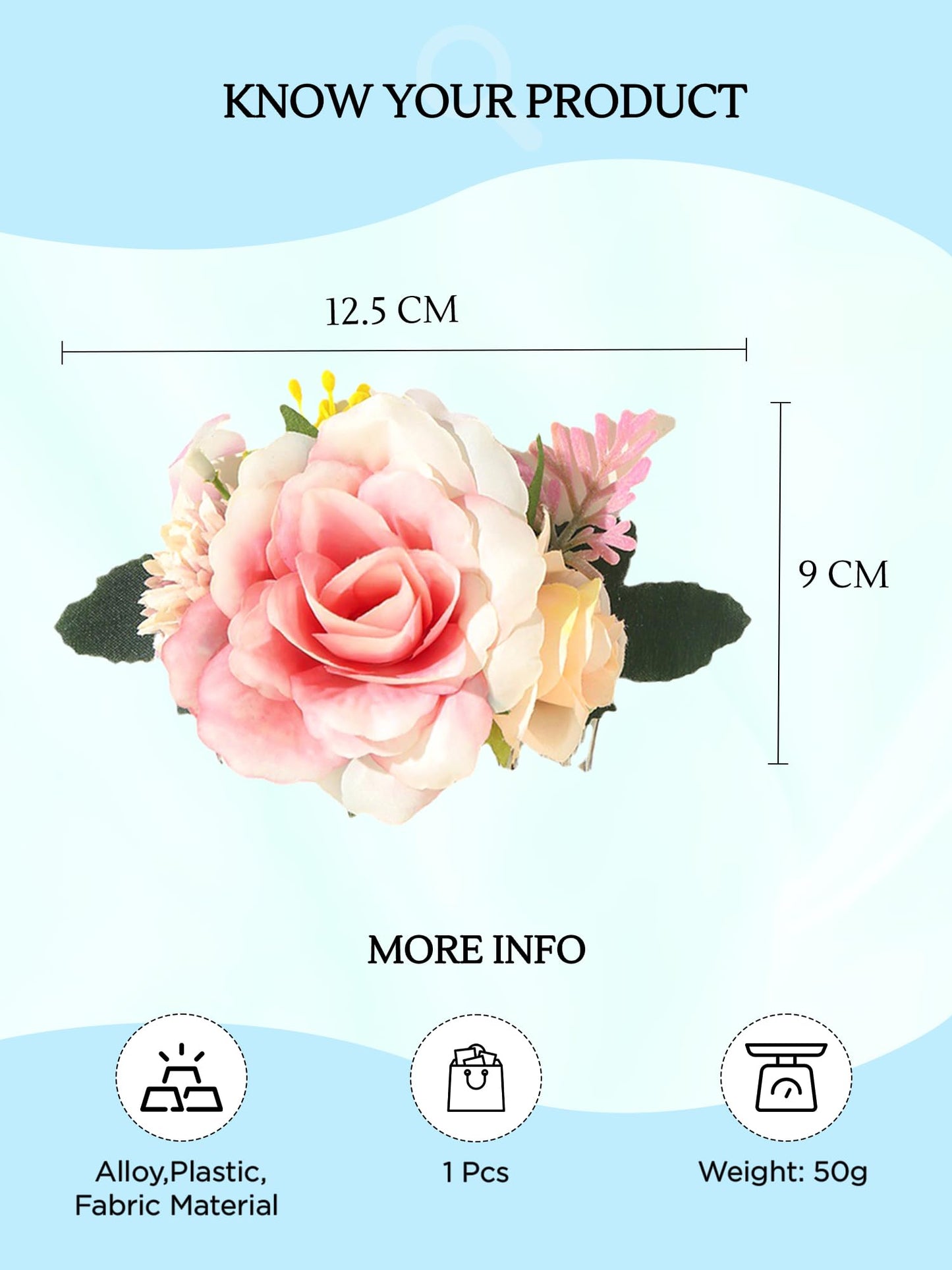 Yellow Chimes Floral Hair Pin - Elegant hair decoration for parties