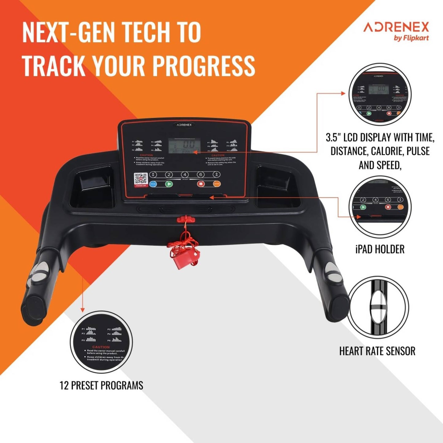 Reach Adrenex Majesty Prime S2 Treadmill - Compact Storage