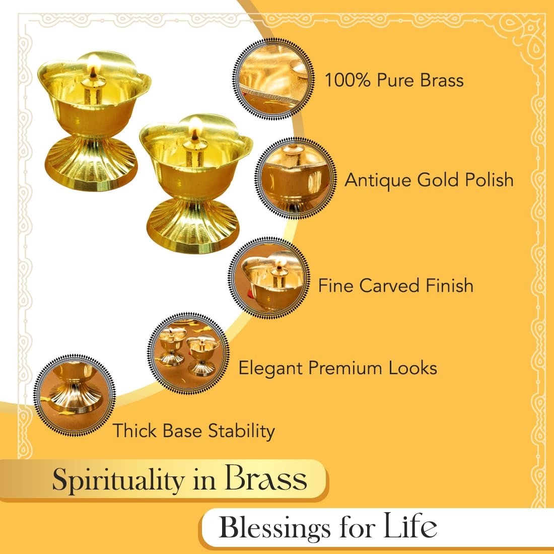 Ekhasa brass diya - Wedding decorations