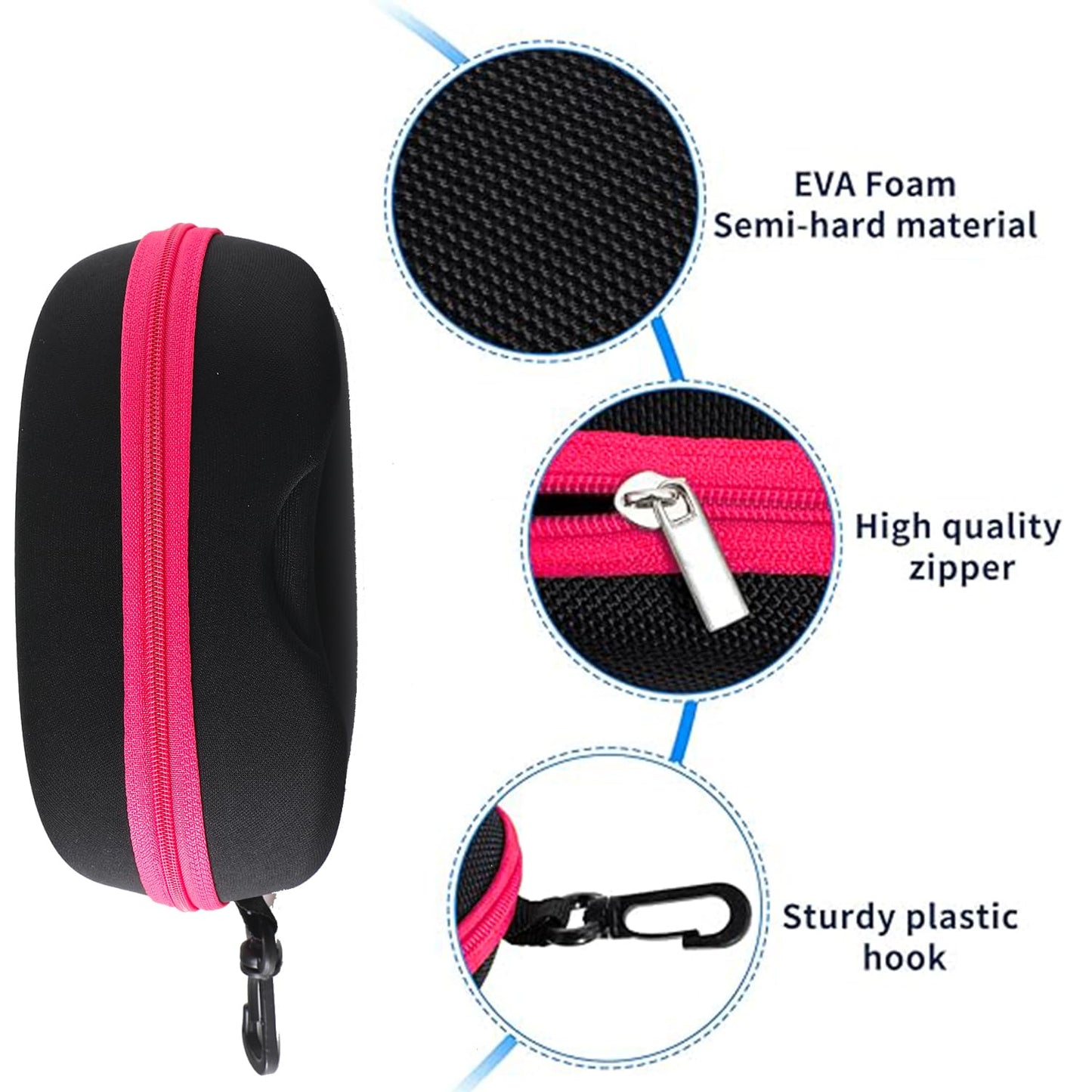 Kuber glasses case - secure closure for sunglasses