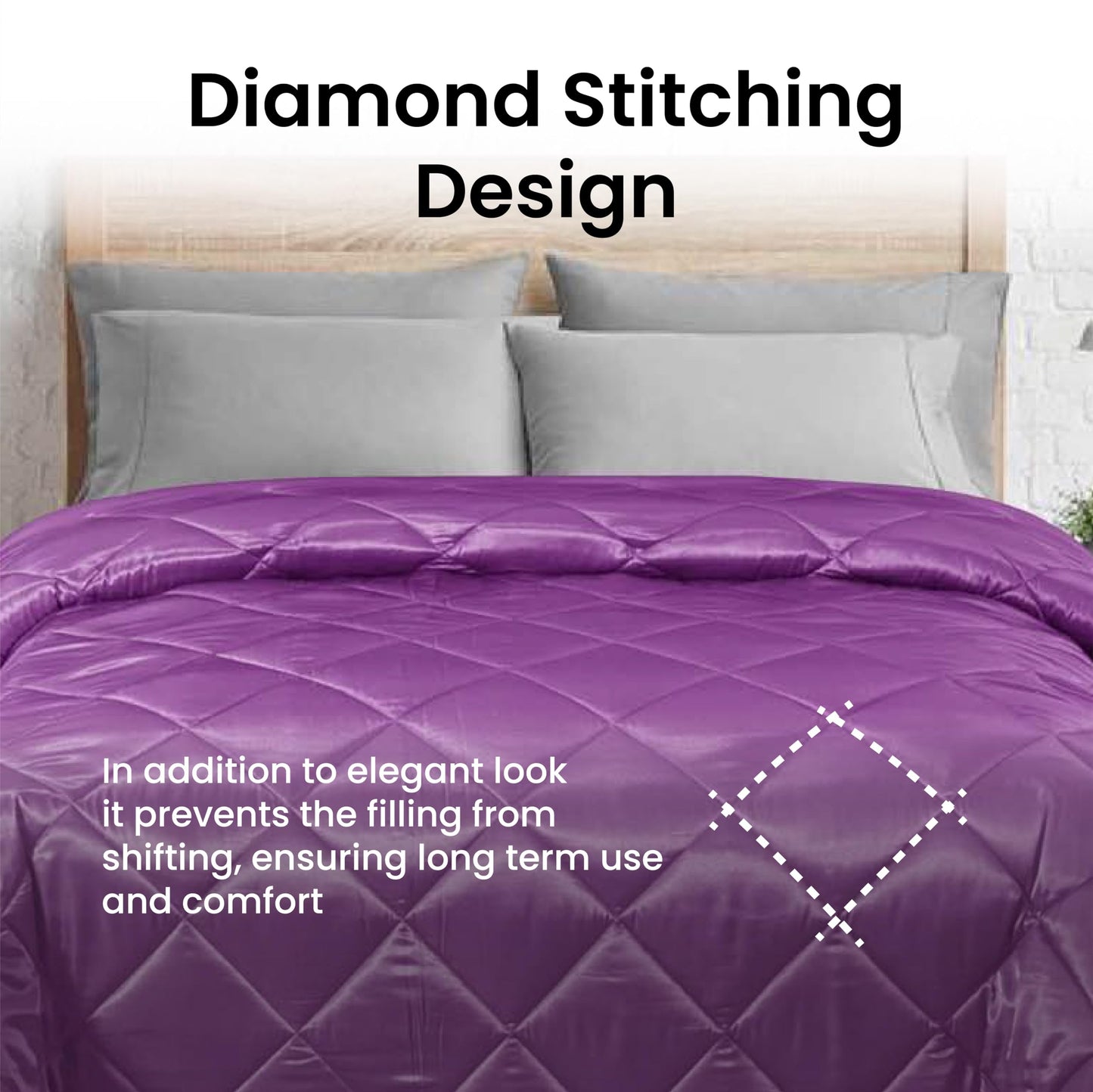 Mush Satin Comforter - Elegant maroon bedding for guests