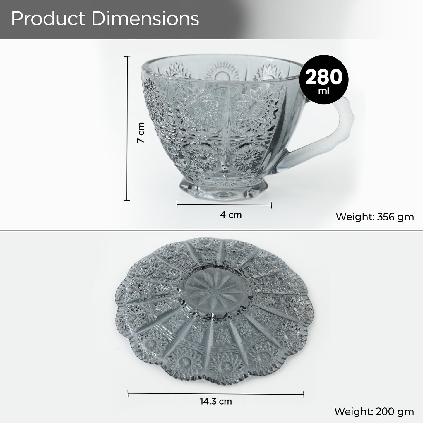 The Better Home glass tea cup - stylish addition to your kitchen
