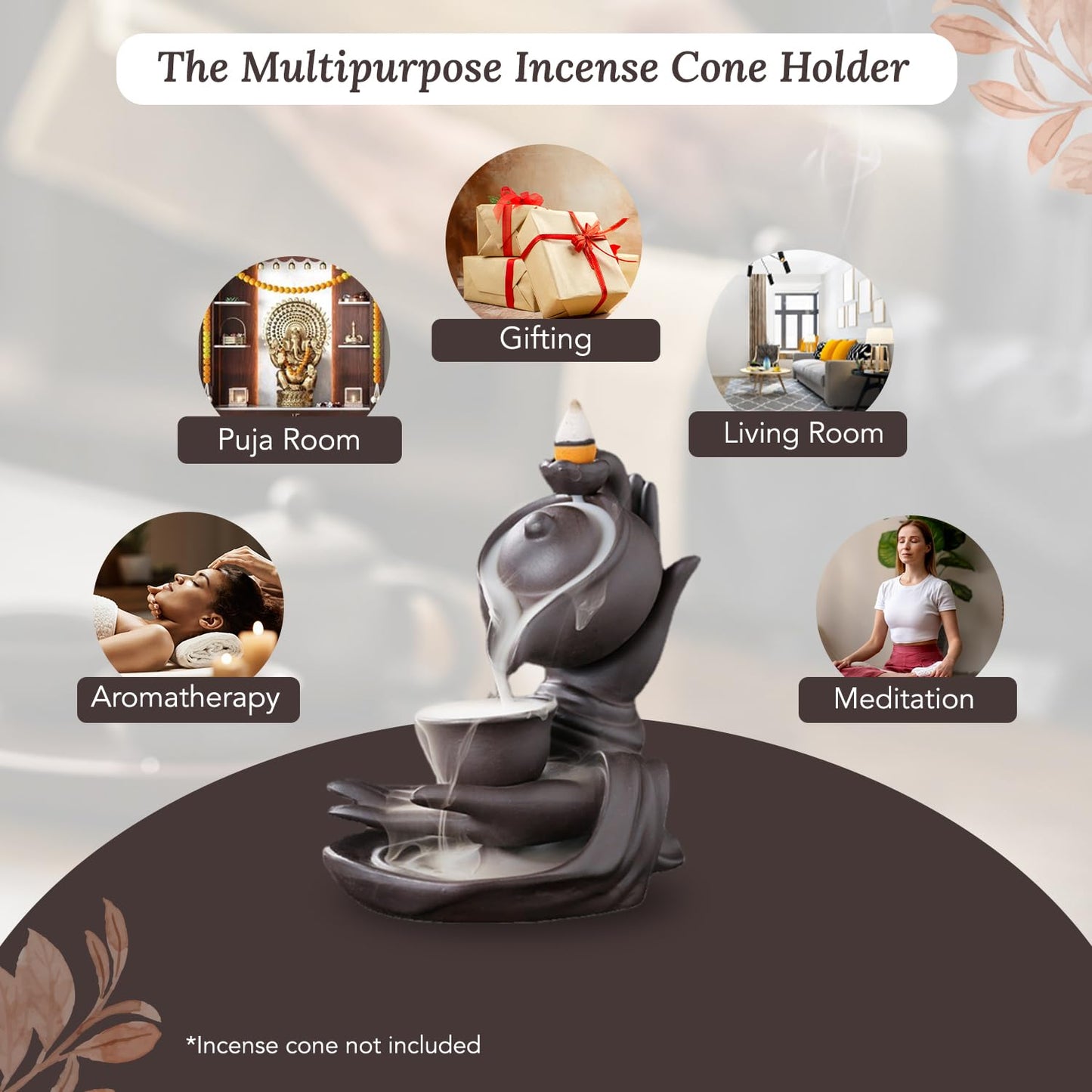 Ekhasa incense stick holder - meditation space