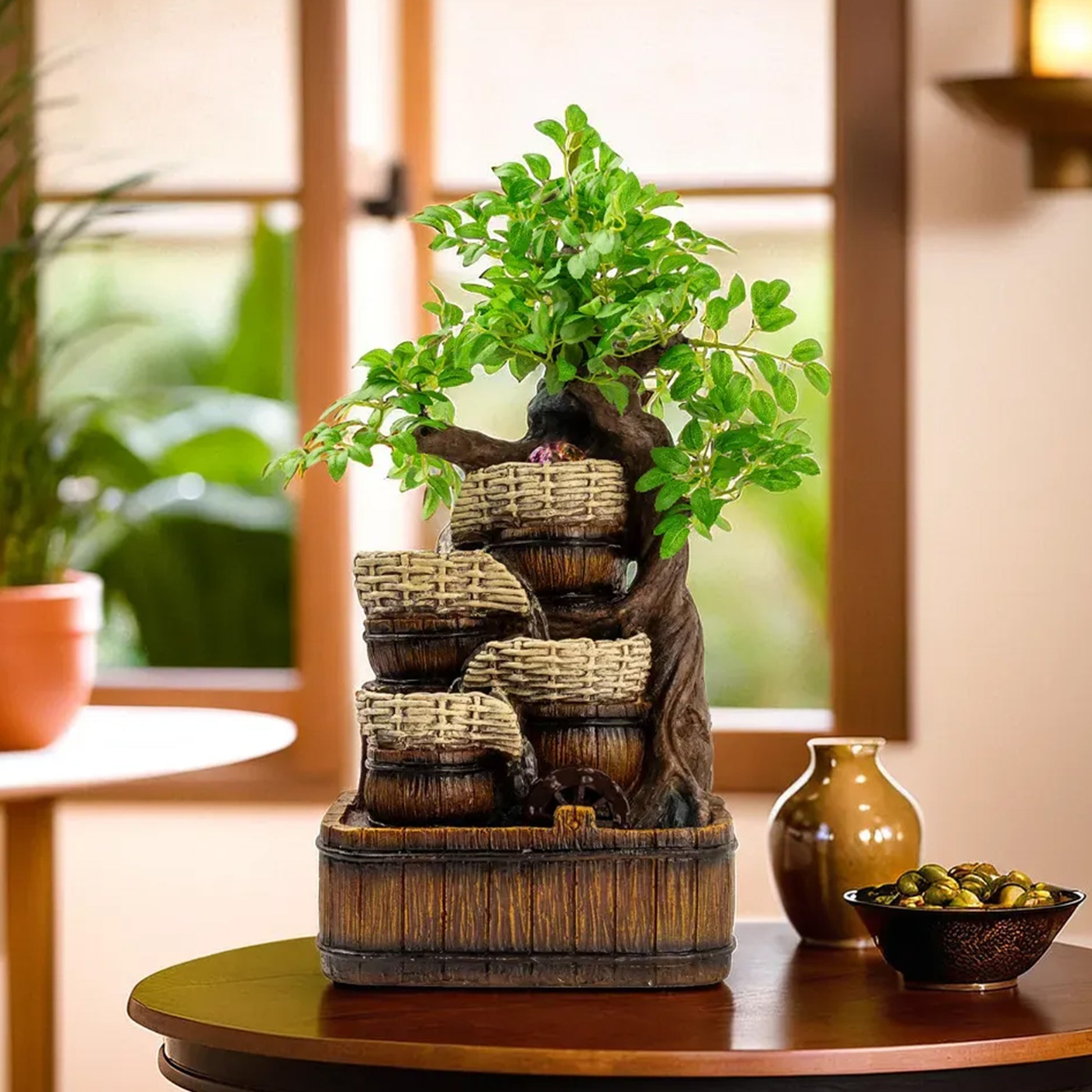 Buy Polyresin Water Fountain Elegant Indoor/Outdoor Decor The