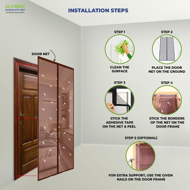 Classic Mosquito Net - Insect Protection for Balcony Doors