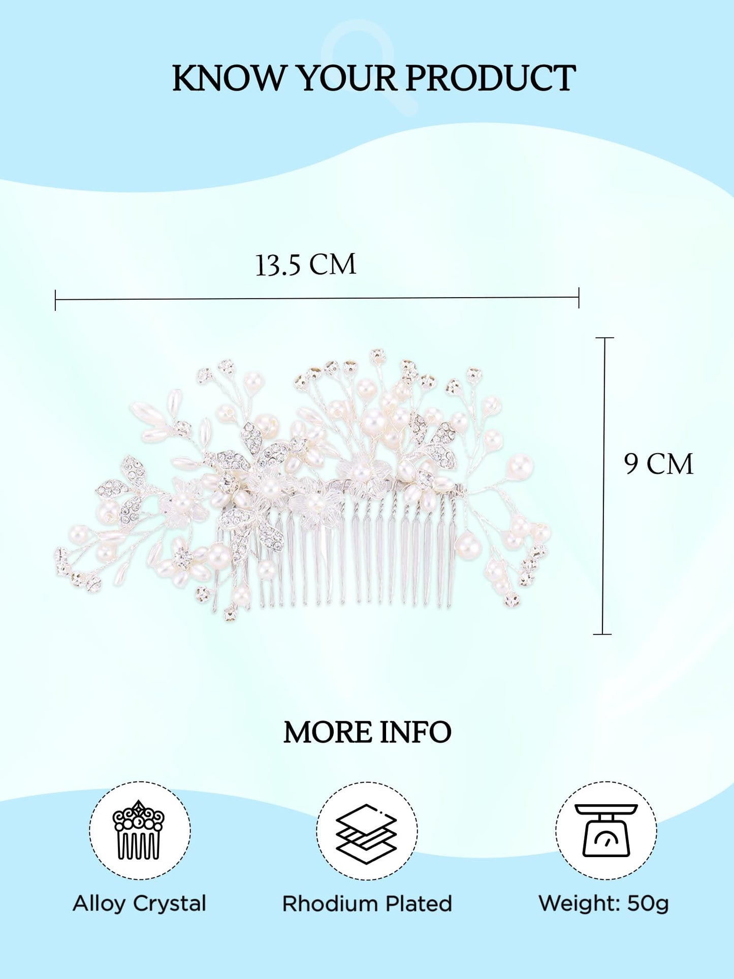 Yellow Chimes pearl hair pin - wedding hair decoration