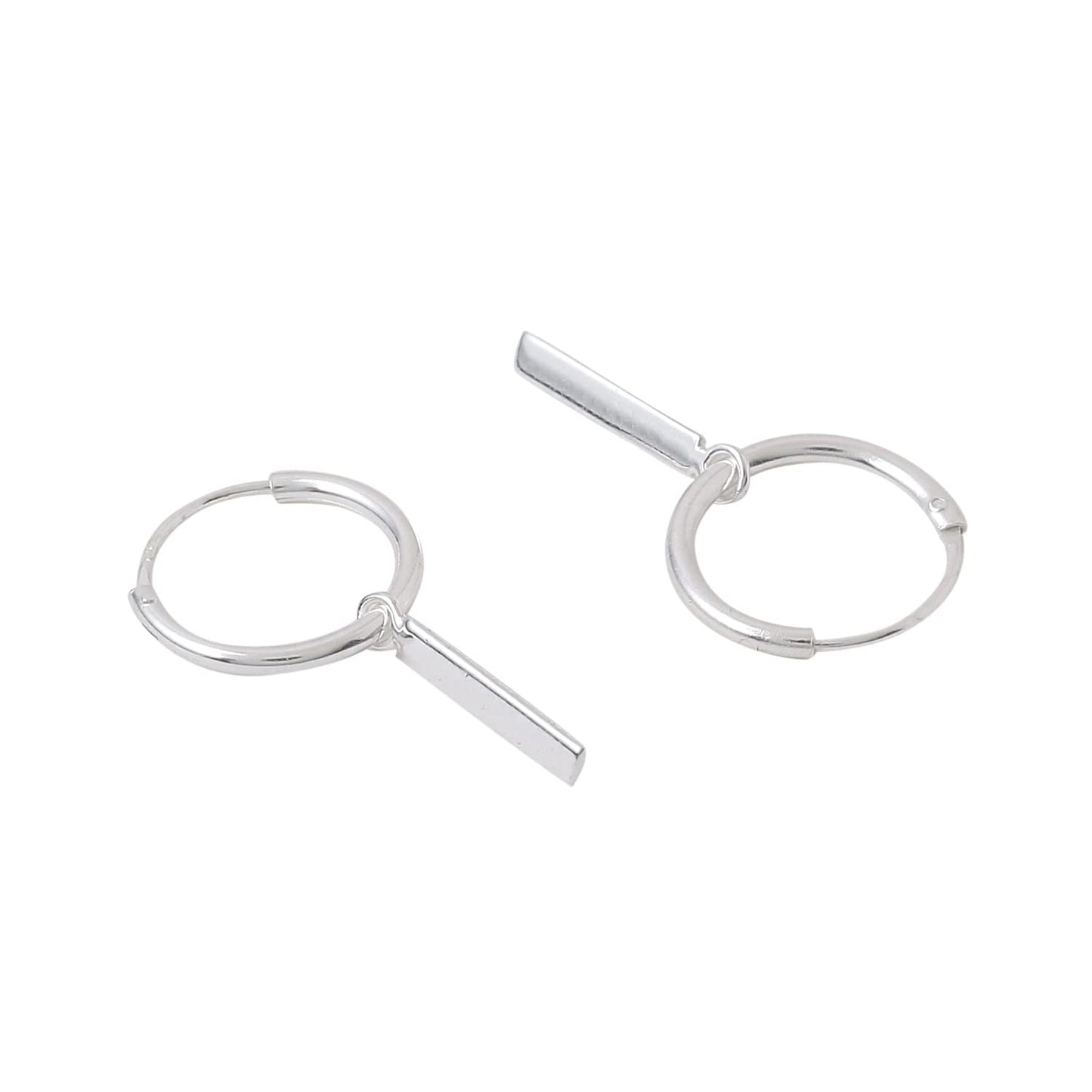 Yellow Chimes 925 Silver Hoops - Stylish Casual Wear