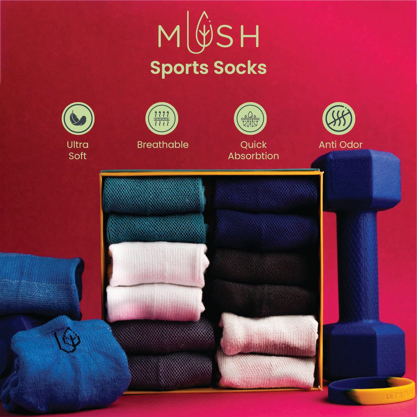 Mush Ultra Soft Socks - Sports use case