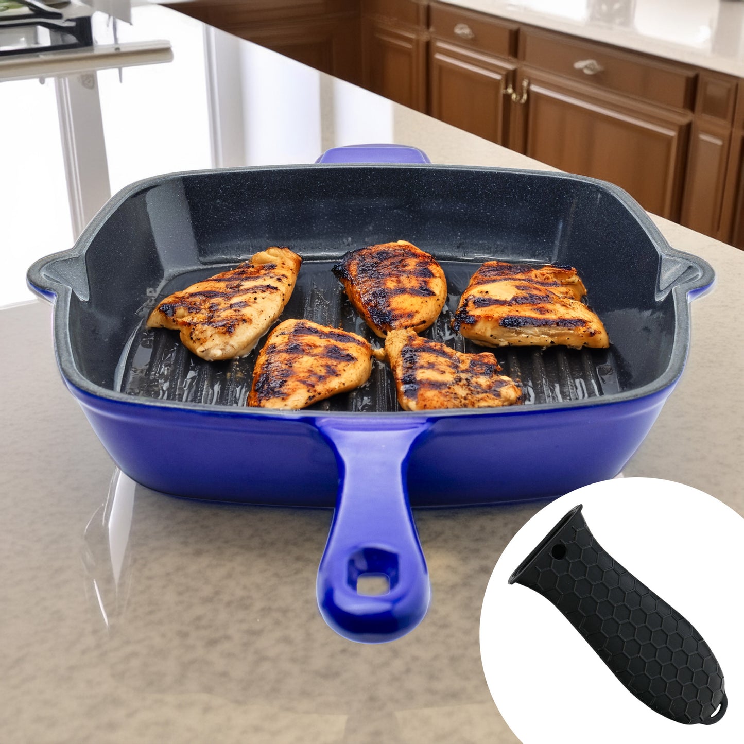 The Better Home ergonomic grill pan - Comfort while grilling
