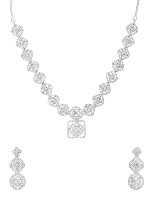 Yellow Chimes Diamond Necklace Set - Special occasion celebration