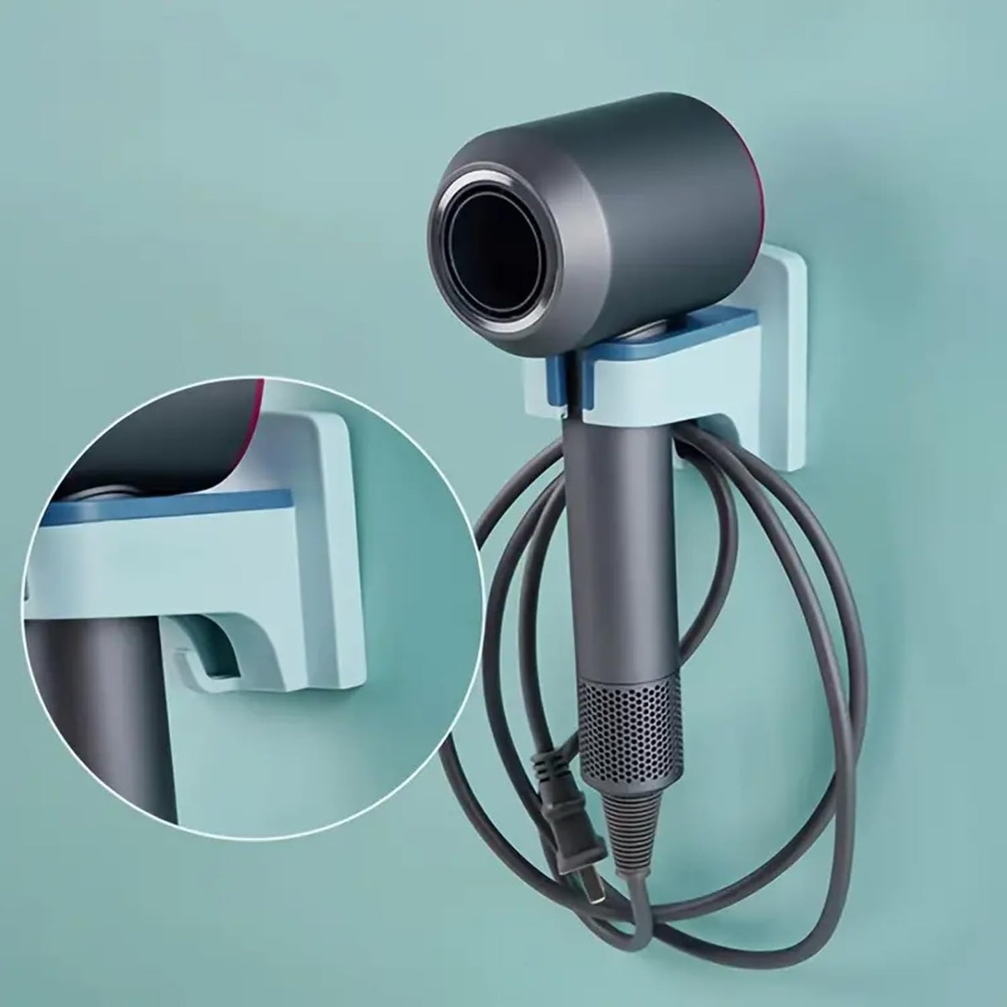 Kuber Hair Dryer Holder - Heat-resistant wall mount