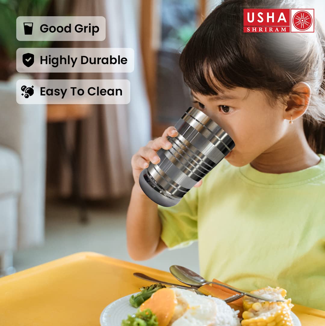 USHA SHRIRAM stainless steel glass set - outdoor picnic use