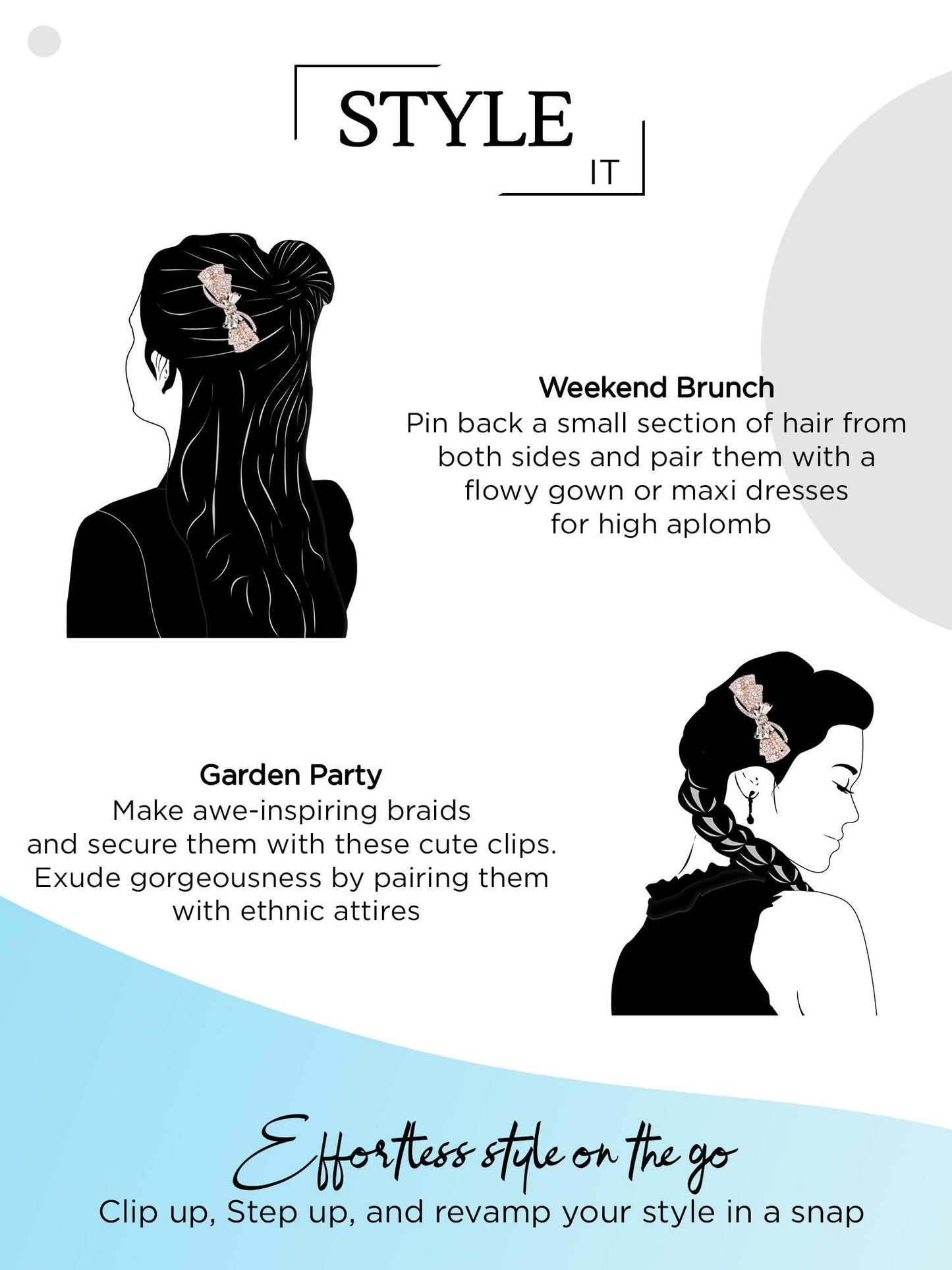 Yellow Chimes bow hair clip - perfect for daily wear