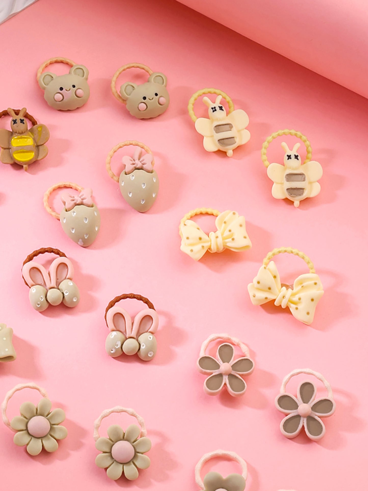 Yellow Chimes ponytail holders - perfect for school hairstyles