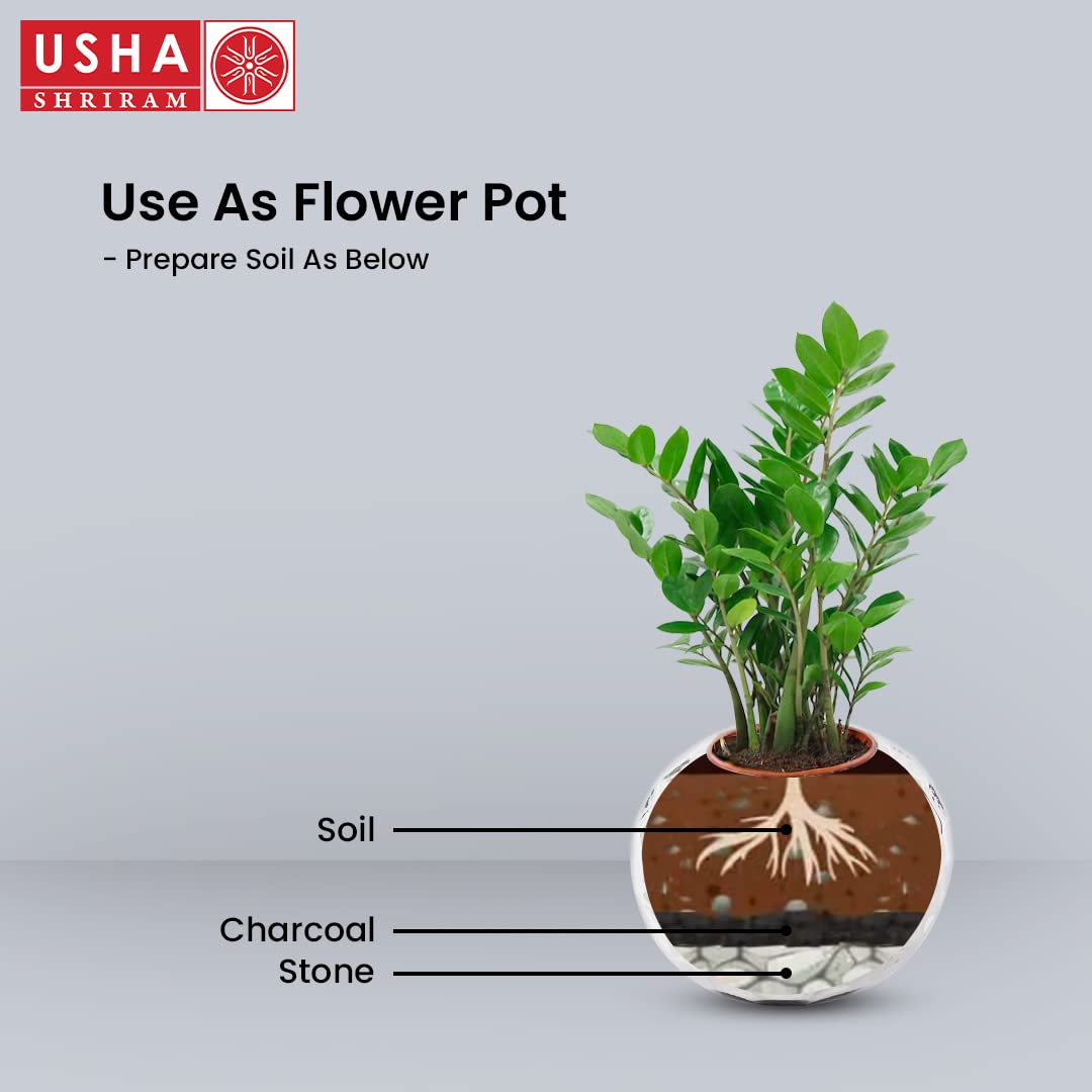 Usha Shriram flower pot - durable for outdoor gardens
