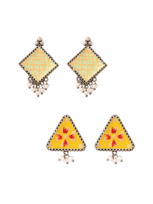 Yellow Chimes earrings combo - Enhance your jewelry collection
