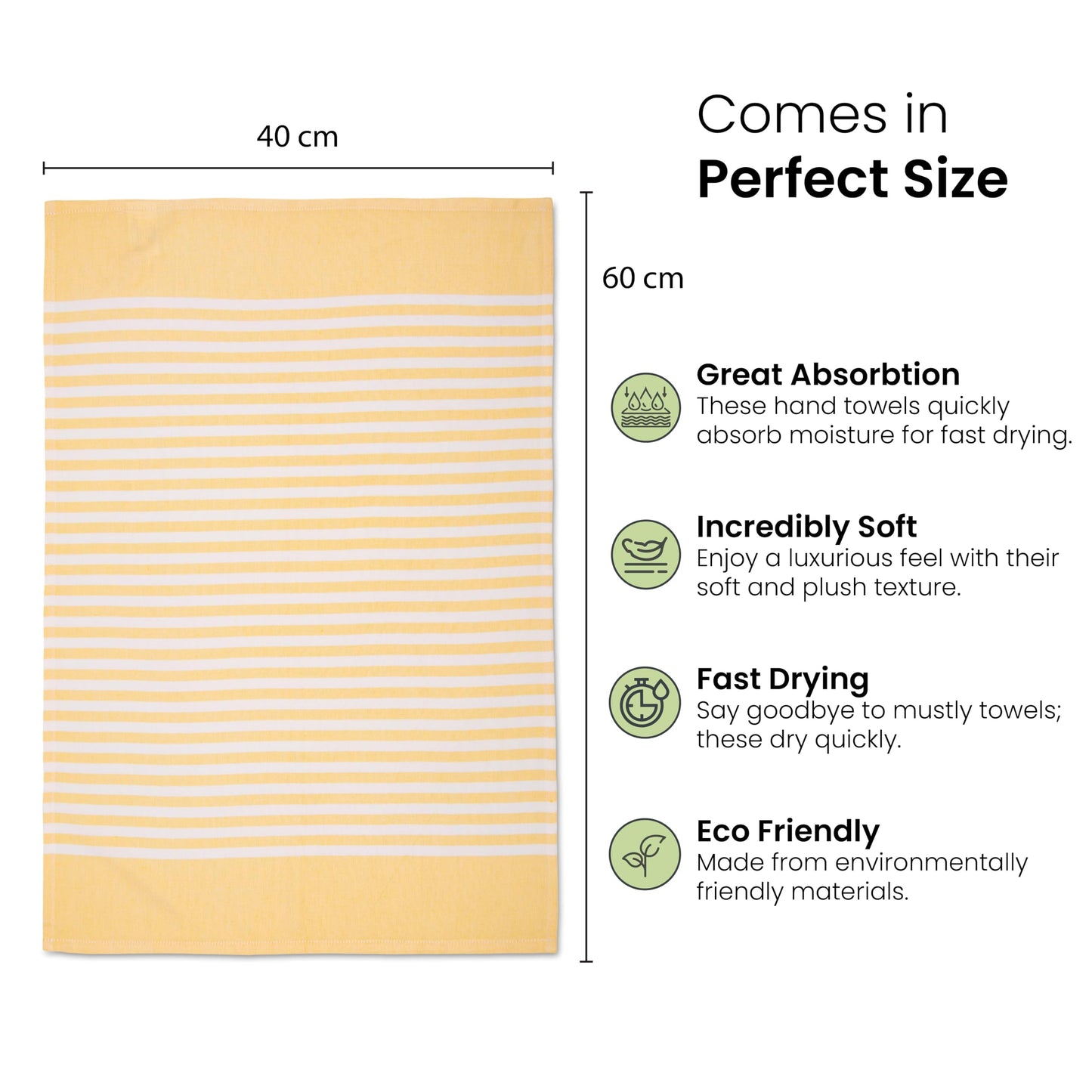 Mush bamboo hand towels - quick dry towels