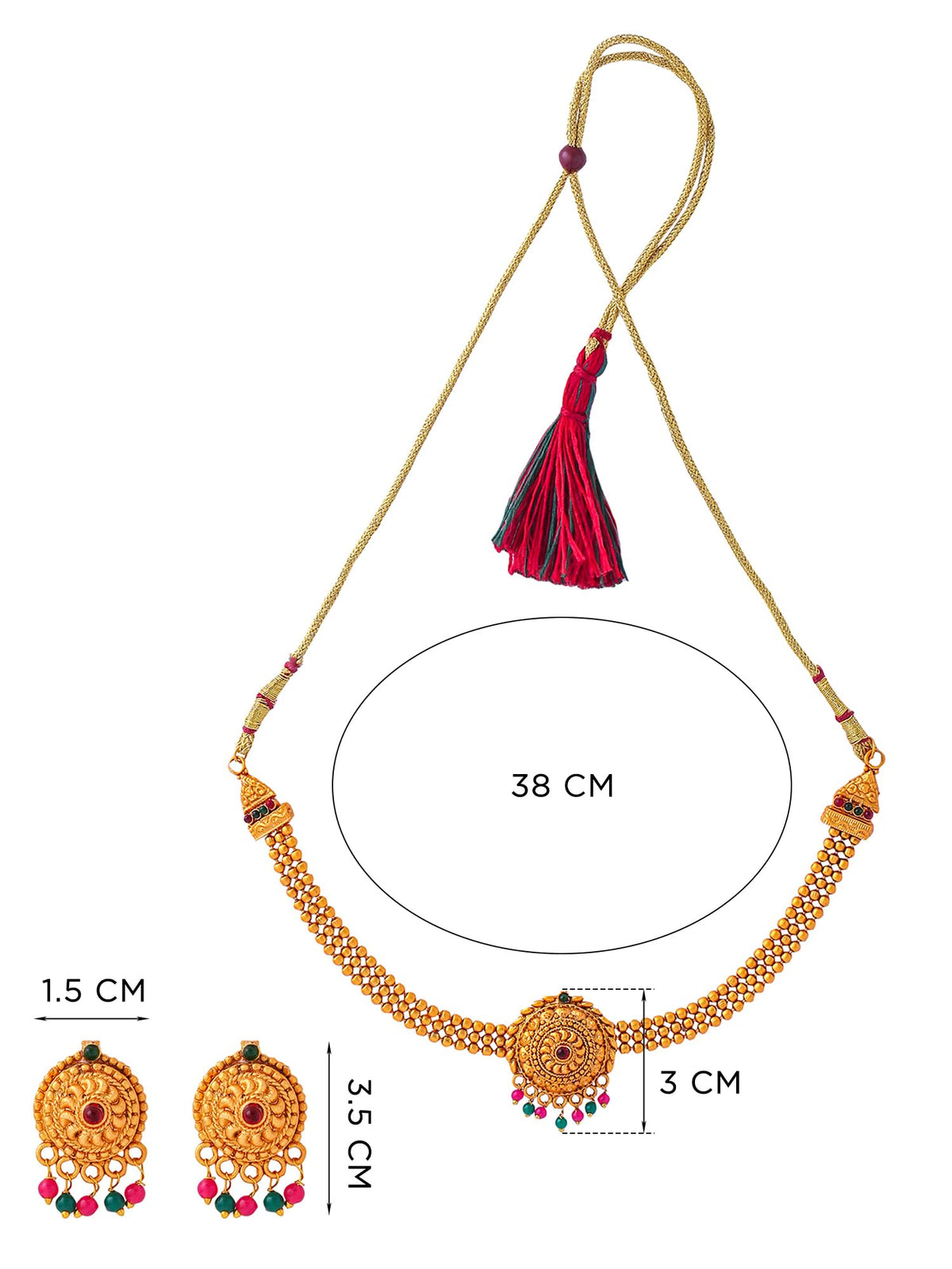 Yellow Chimes gold plated choker set - perfect anniversary gift