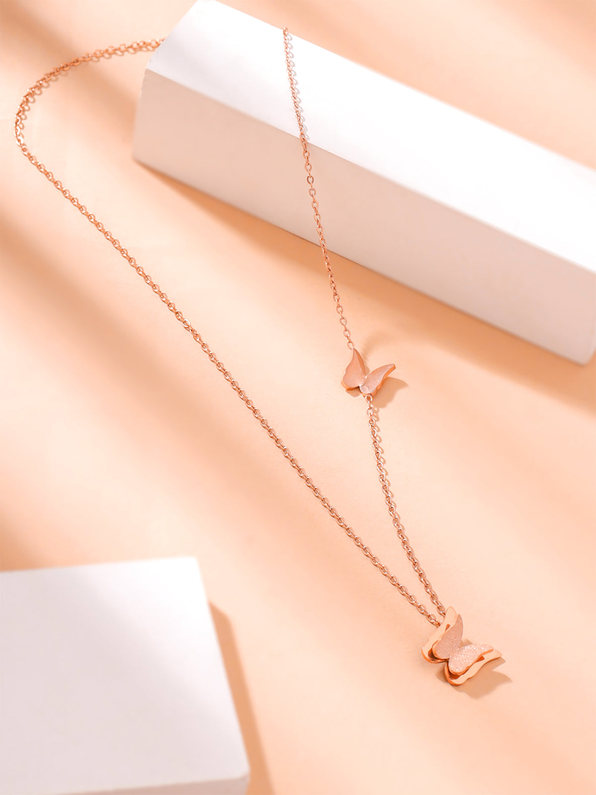 Yellow Chimes Rose Gold Pendant - Elegant Jewelry