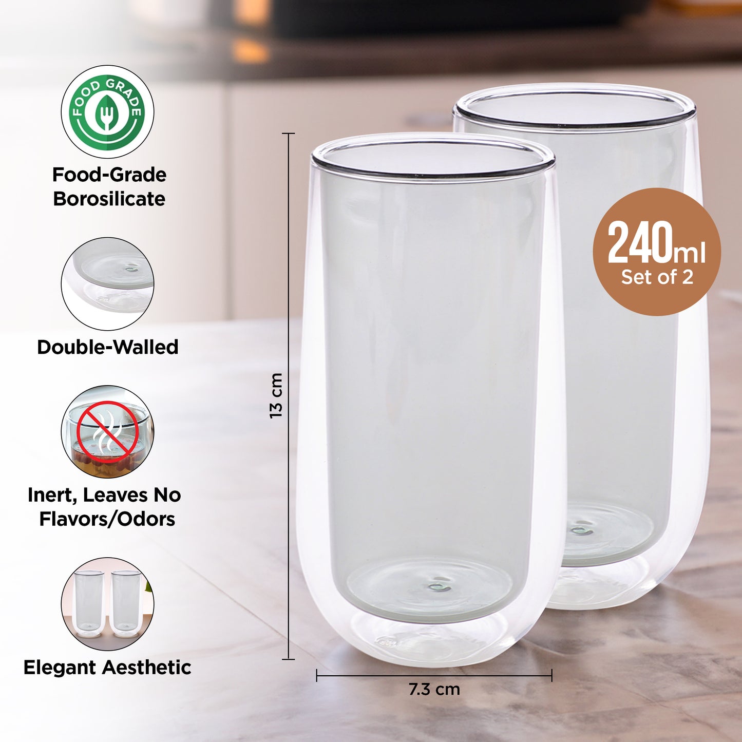 UMAI double wall coffee mug - stylish kitchenware