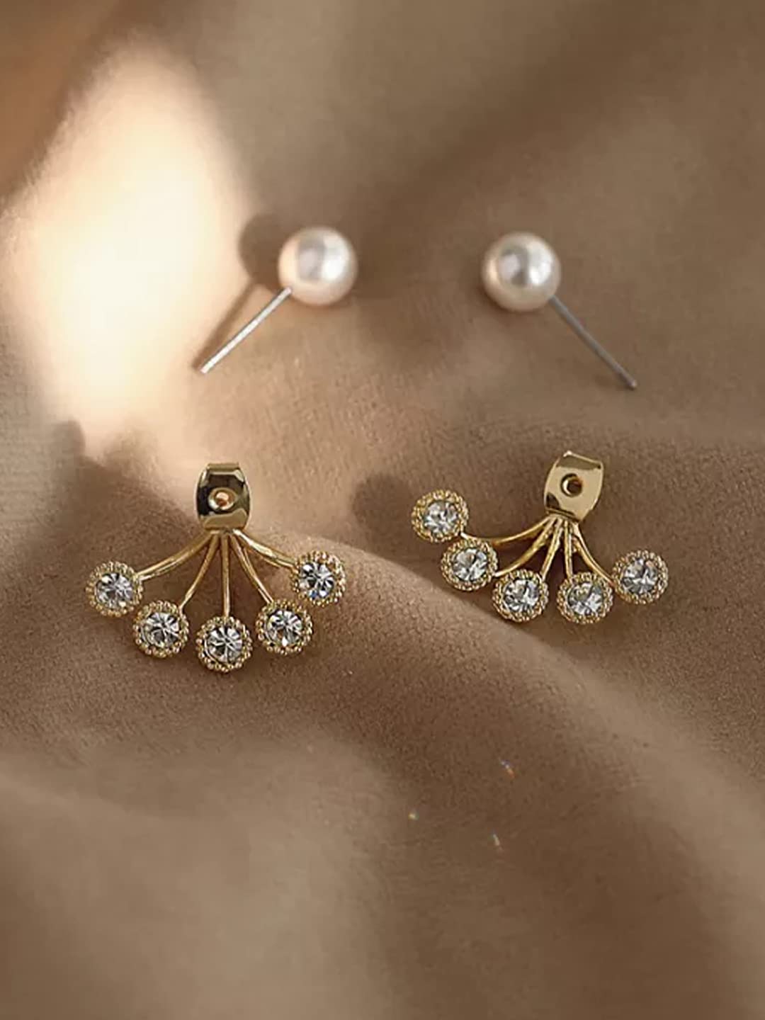 unwind white crystal stud earrings - perfect birthday gift