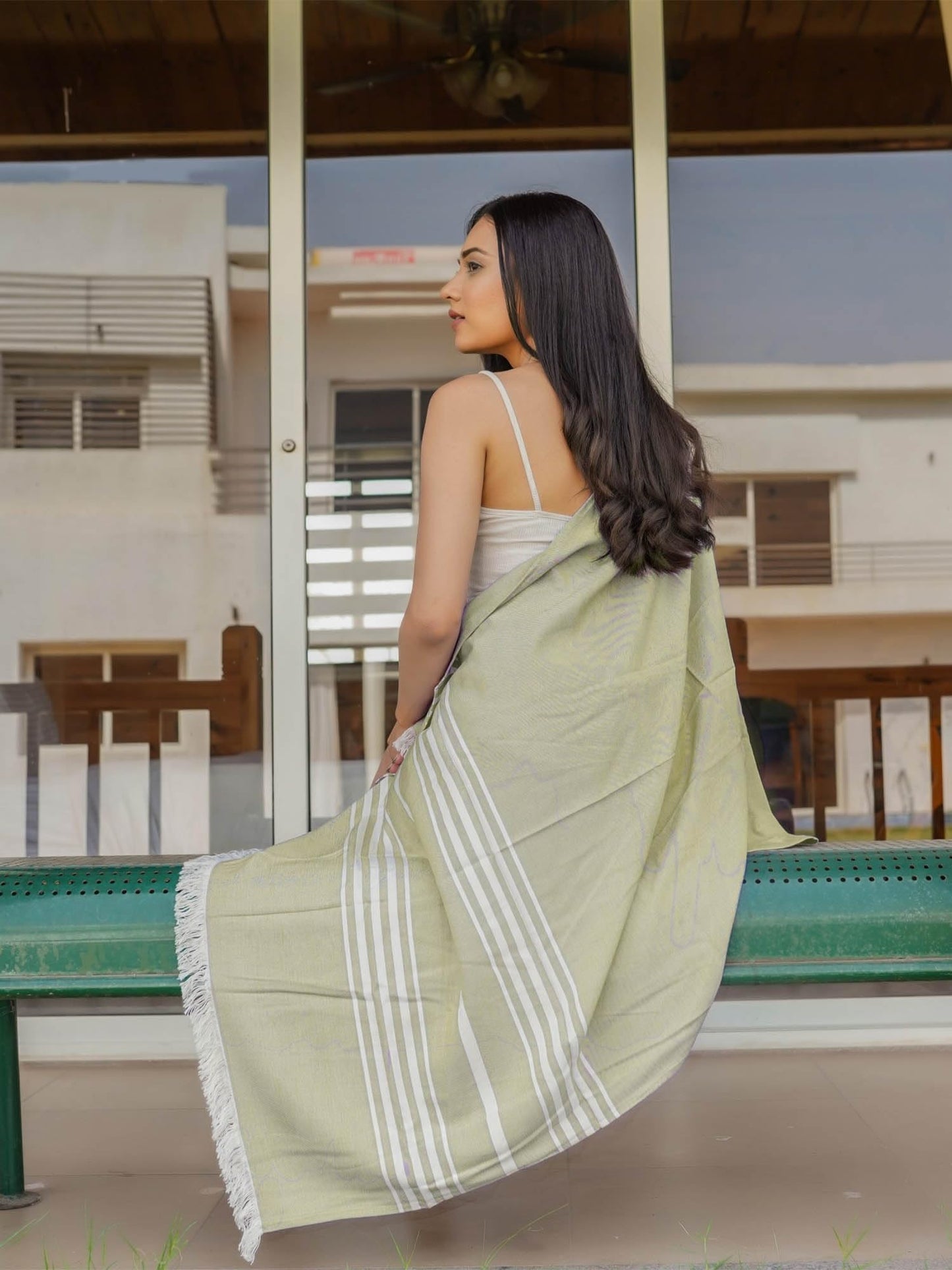 Mush beige towel - quick dry for gym