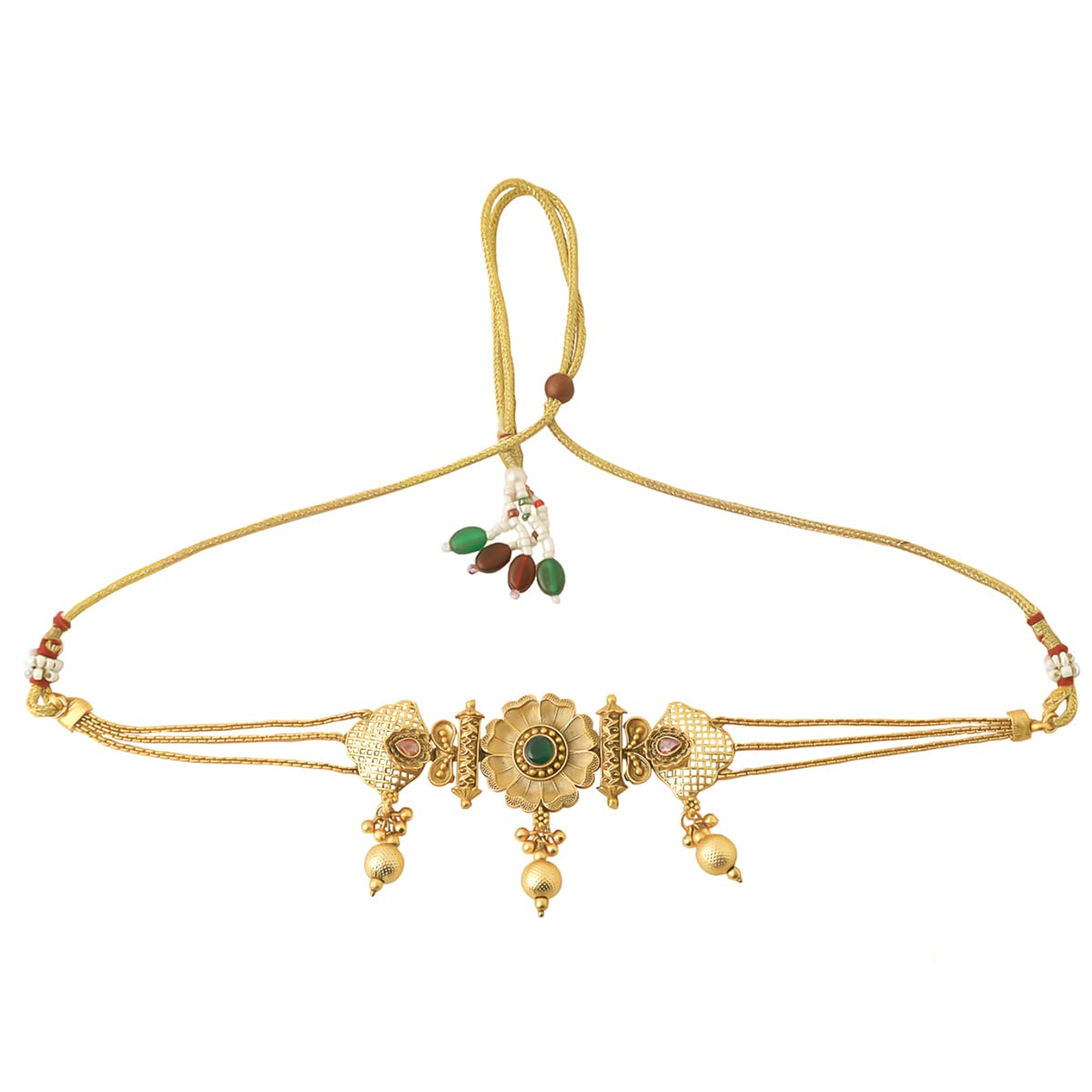 Yellow Chimes Choker Necklace - Perfect for bridal wear