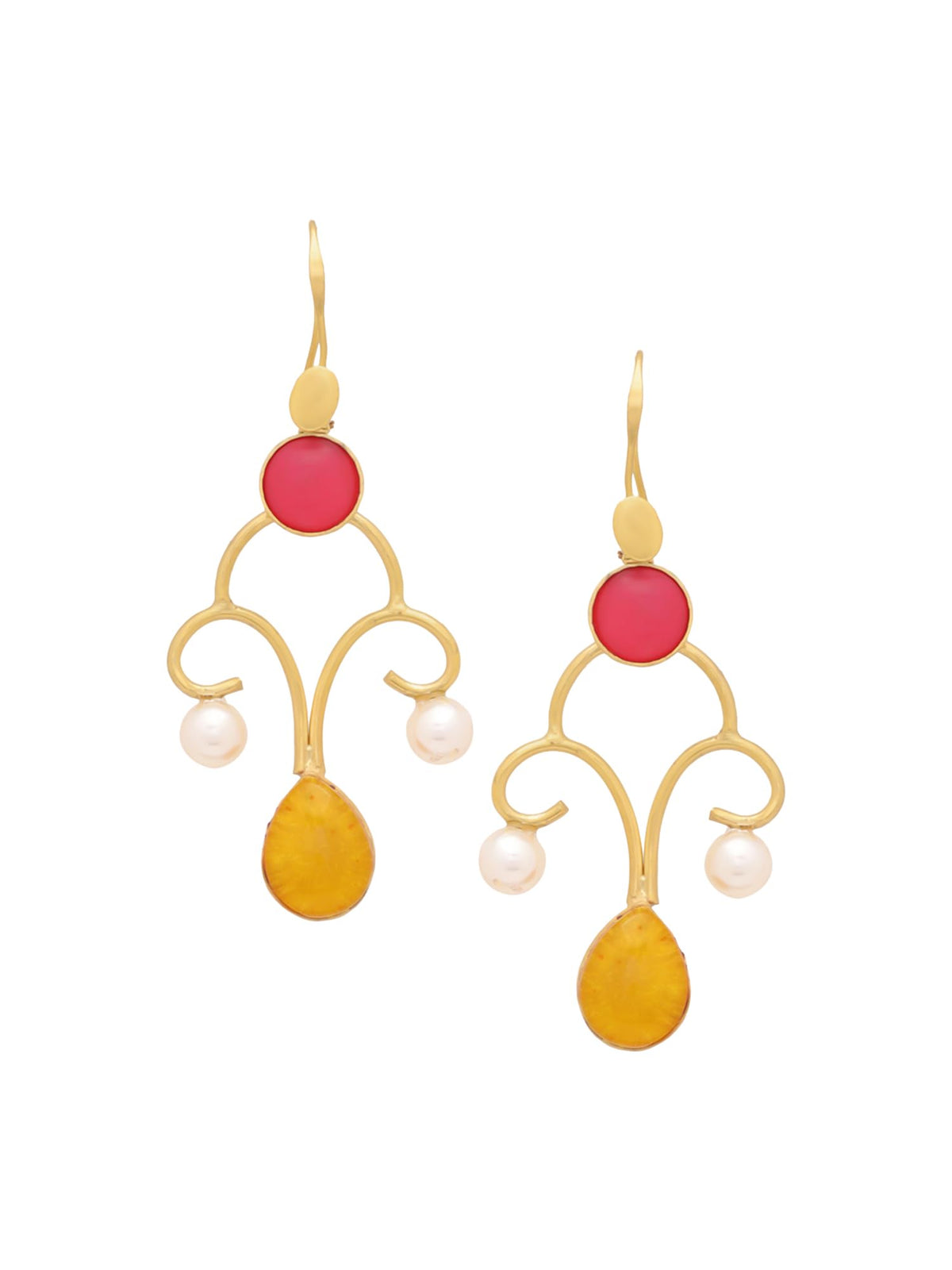 Yellow Chimes Dangler Earrings - Trendy for Any Occasion