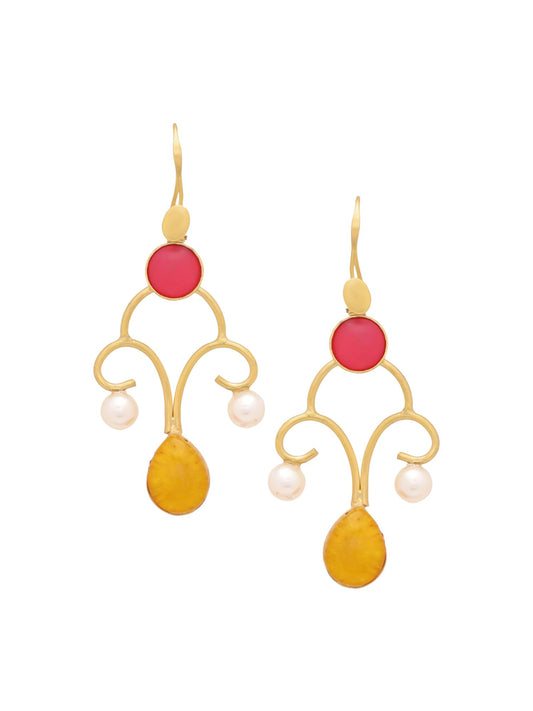 Yellow Chimes Dangler Earrings - Trendy for Any Occasion
