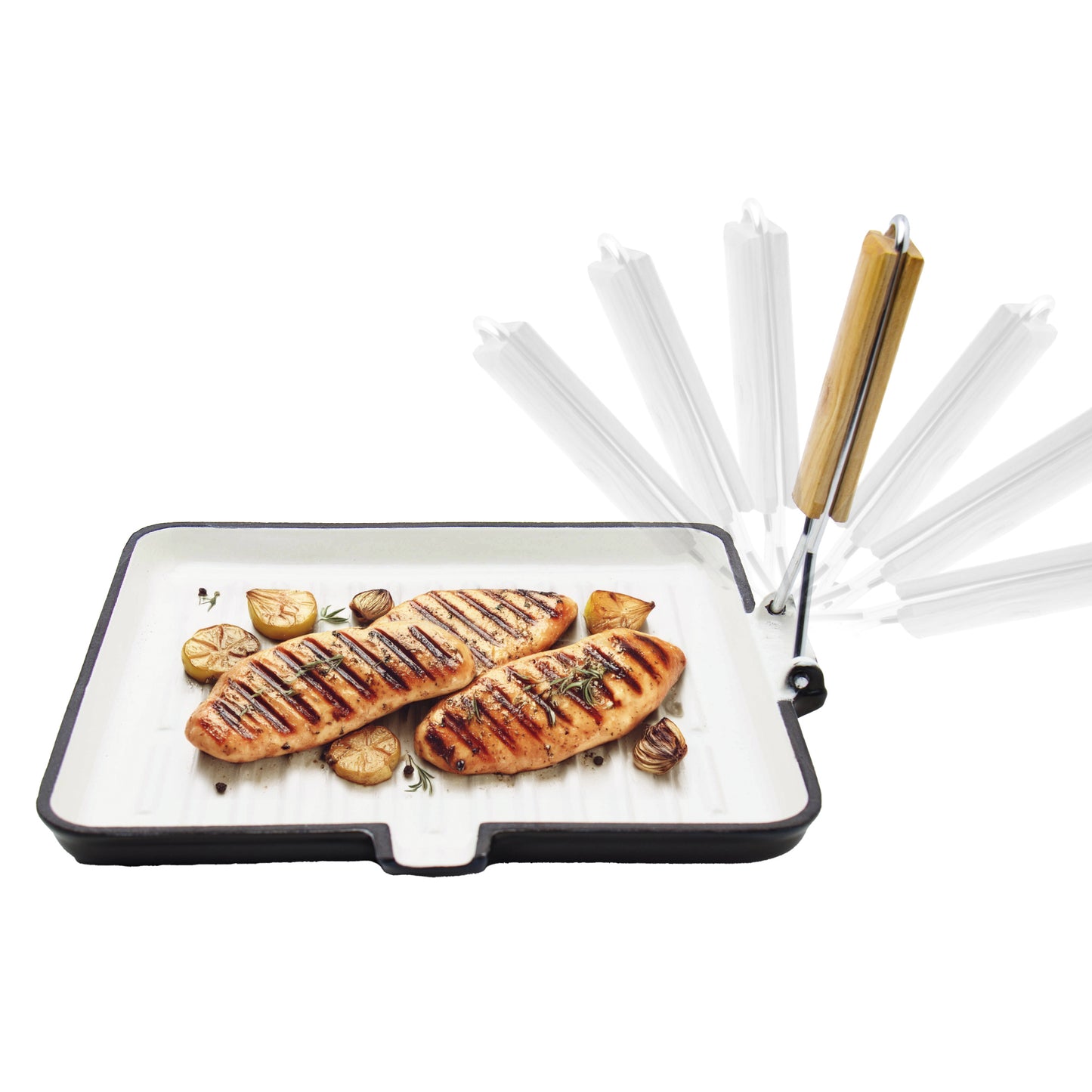 The Better Home grill pan with ergonomic handle - easy to handle and use