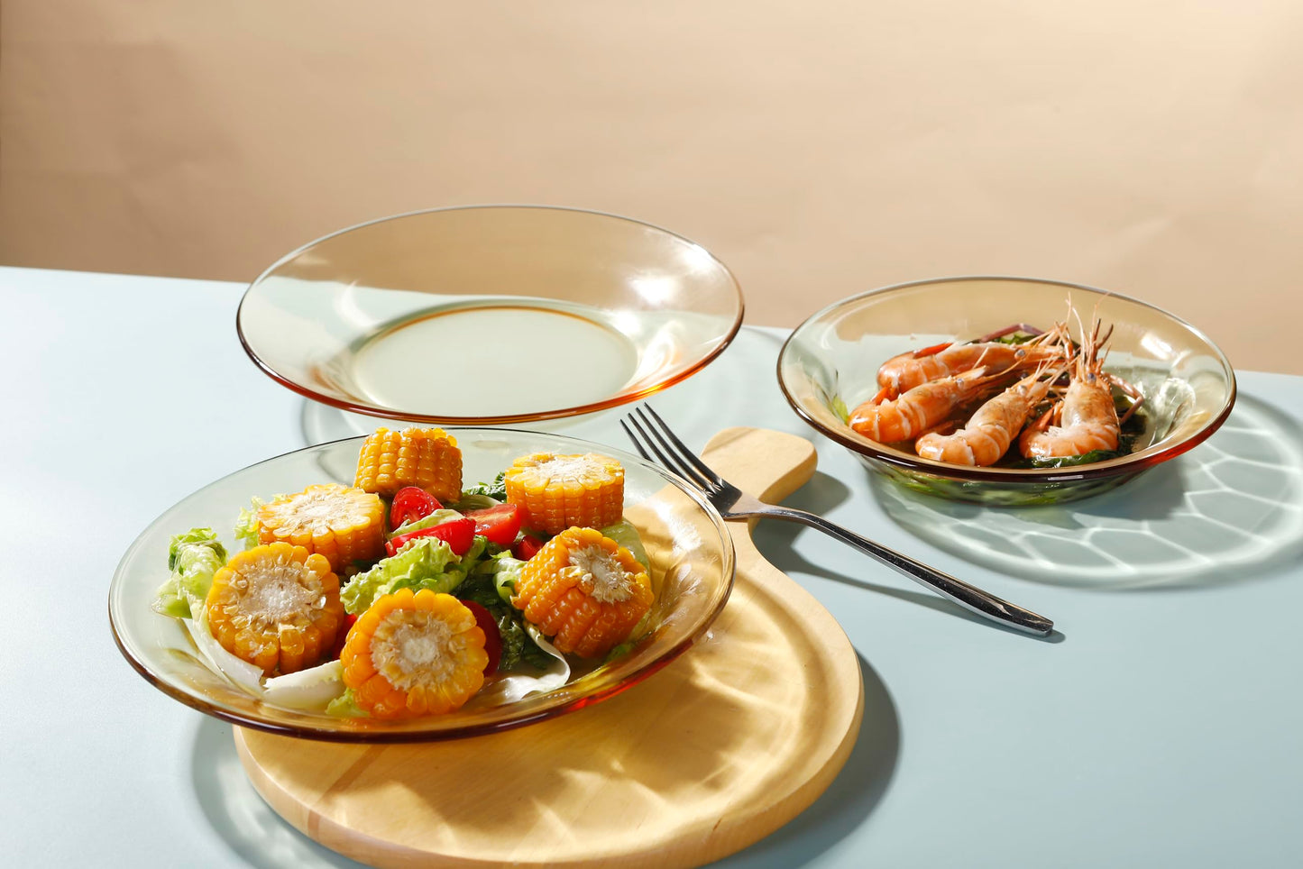 UMAI glass dinner set - stylish dining table setup