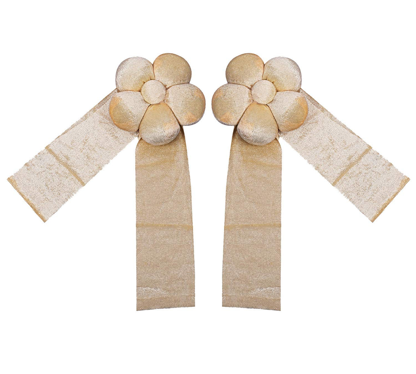 Kuber Gold Tie Back Set - Stylish window treatment accessory