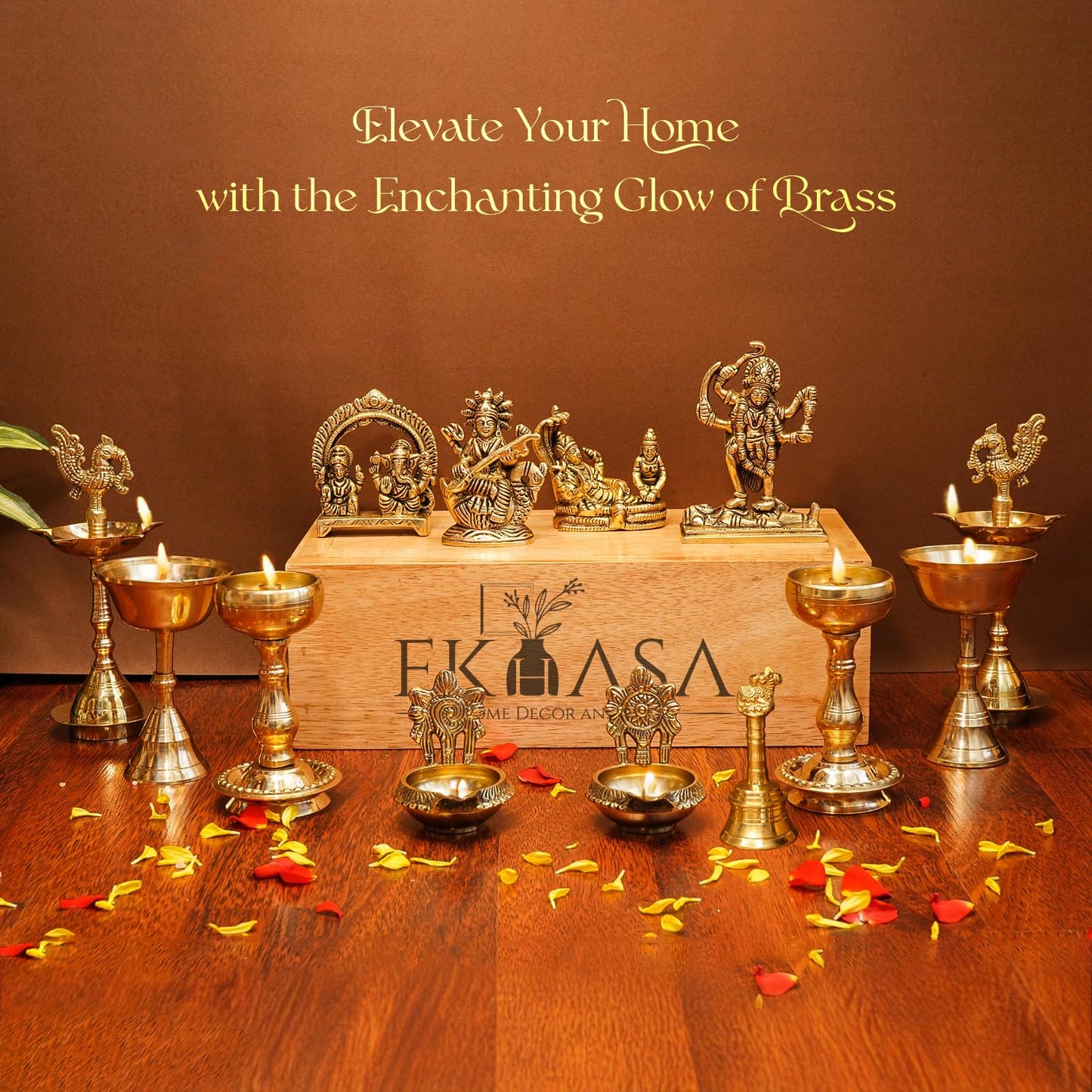 Ekhasa brass diya - Daily puja use
