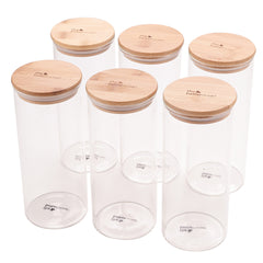 Tall Borosilicate Jars 1000ml (Pack of 6)