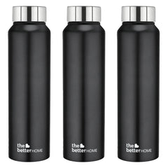 Simplex Water Bottle 1 Litre - Black (Pack of 3)