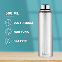 Stainless Steel Water Bottle 500ml (Pack of 5) - Silver