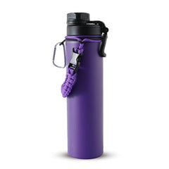 The Better Home Stainless Steel Insulated Water Bottles | 720 ml Each | Thermos Flask Attachable to Bags & Gears | 6 hrs hot & 12 hrs Cold | Water Bottle for School Office Travel | Purple