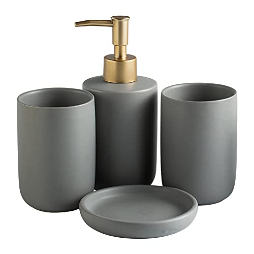 The Better Home 4Pcs Bathroomware Set Grey ZX045GY