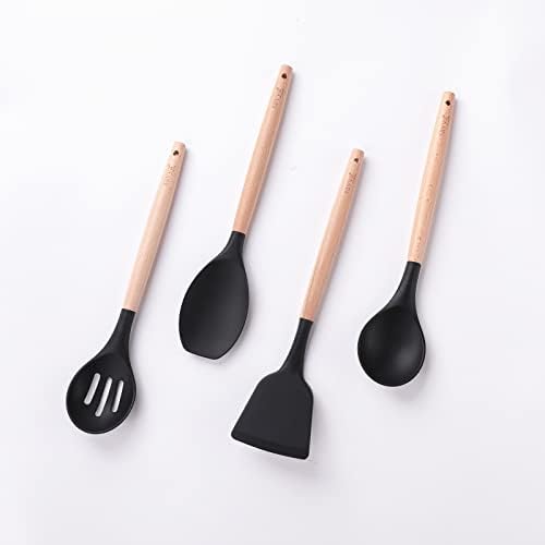 The Better Home 100% Pure Copper Water Bottle 1 Litre, Grey & Savya Home 12 pcs Silicon Spatula Set, Black